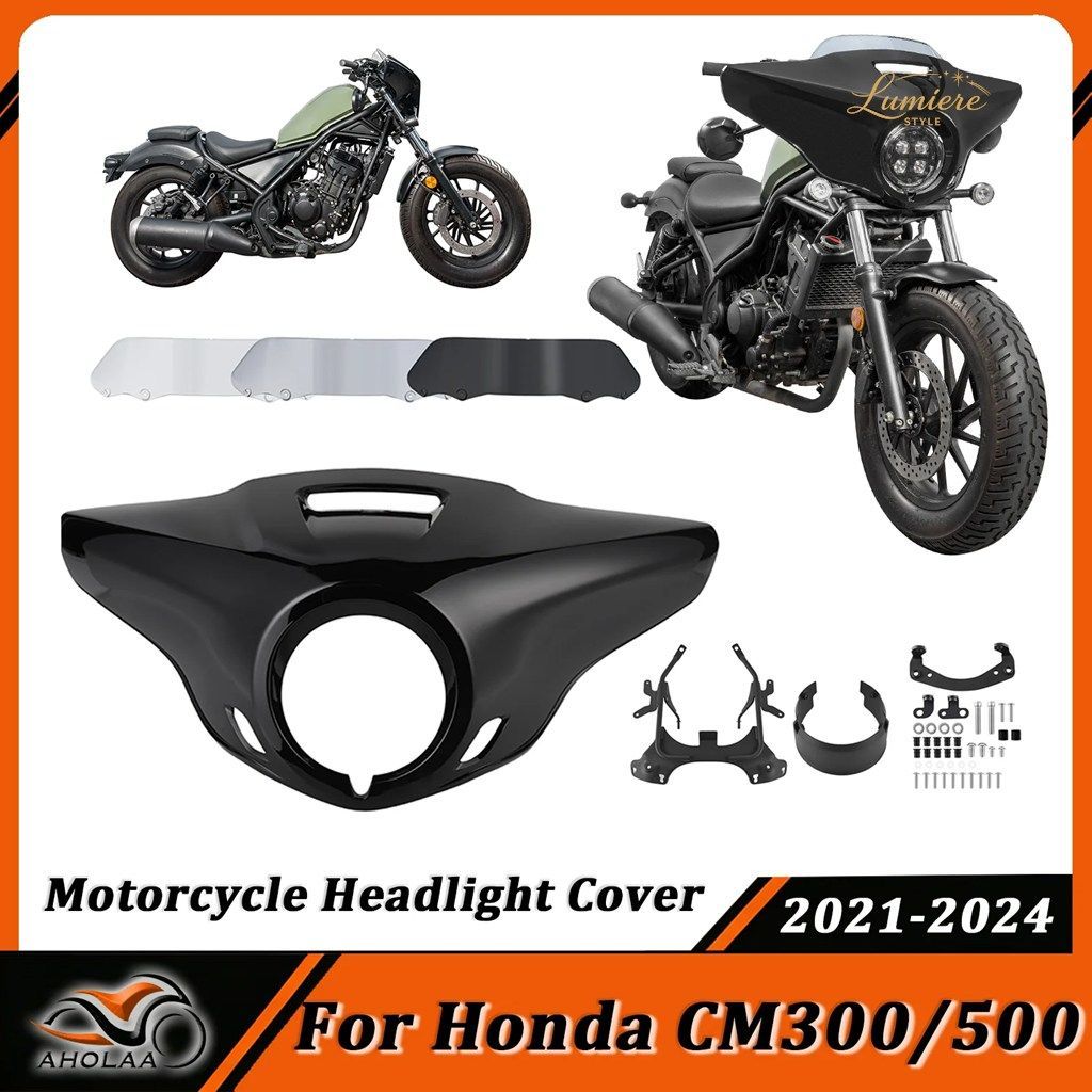 For Honda CM CMX 300 500 Front Headlight Cover Windscreen Windshield Headlamp Fairing Motorcycle Accessories 2021 2022 2023 2024