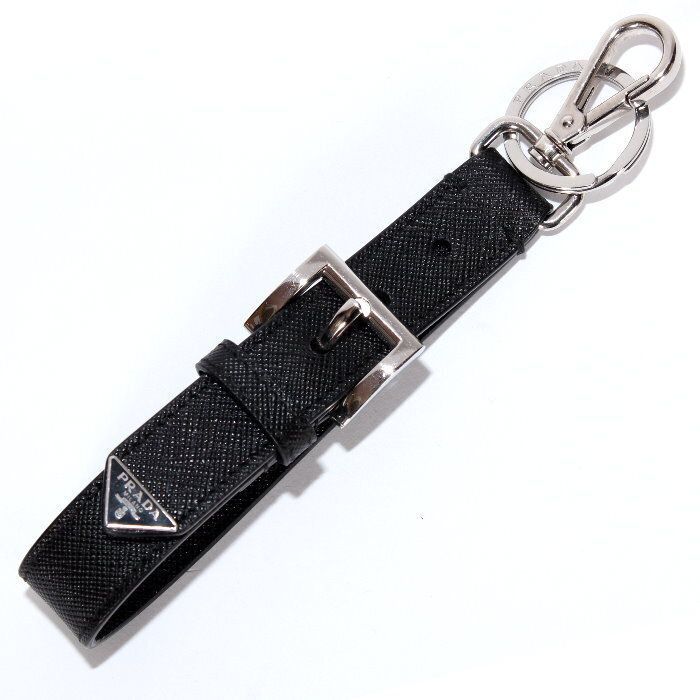 未使用 プラダ サフィアーノレザー キーチェーン ト 2PP186 053 PRADA プラダ サフィアーノレザー キーチェーン 2PP186 053 F0002 NERO