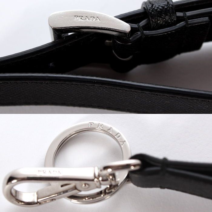 PRADA プラダ サフィアーノレザー キーチェーン 2PP186 053 F0002 NERO