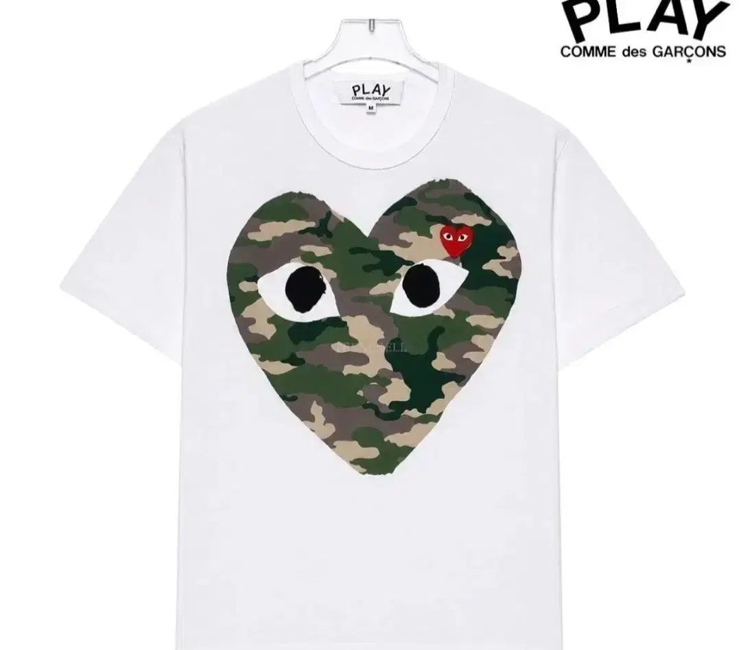 コム・デ・ギャルソン PLAY カモフラ ハート 半袖 Tシャツ