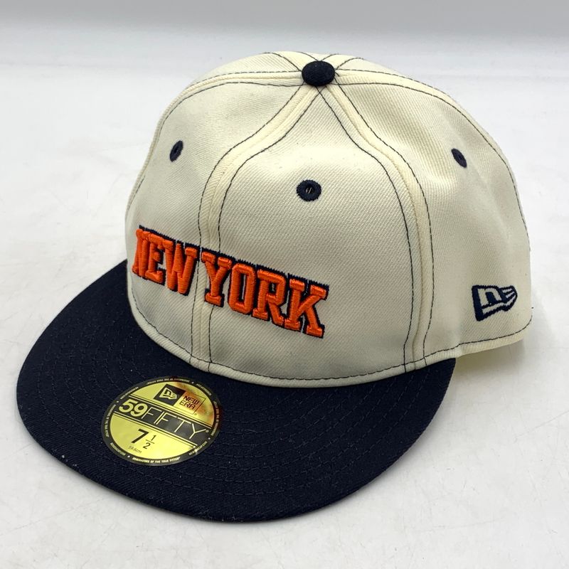 【中古品】 NEW ERA ニューエラ × the Apartment ジ アパートメント NEW YORK KNICKS SOFT BUCKRAM FITTED CAP ニューヨーク ニックス フィットキャップ【185-260624-ko-15-tei】