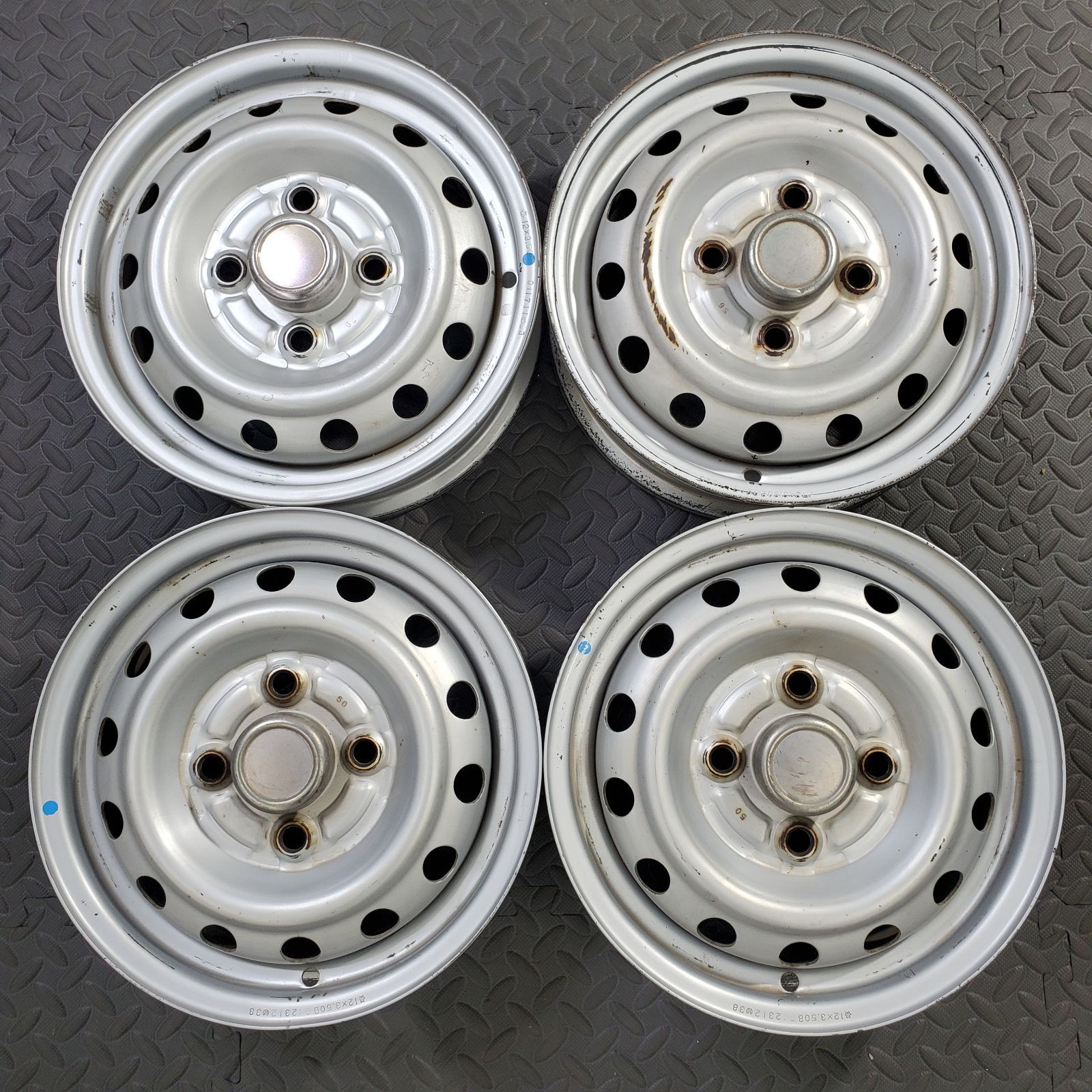 三菱ミニキャブU41 スチールホイールとタイヤセット 車 三菱ミニキャブ 