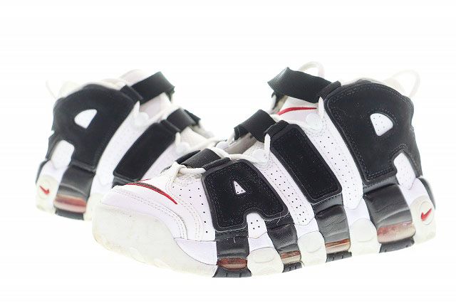ナイキ NIKE AIR MORE UPTEMPO SCOTTIE PIPPEN 25cm 414962-105 エア モア アップテンポ ハイカット スニーカー ブラック ホワイト 黒 白 【ブランド古着ベクトル】【中古】●▲260623