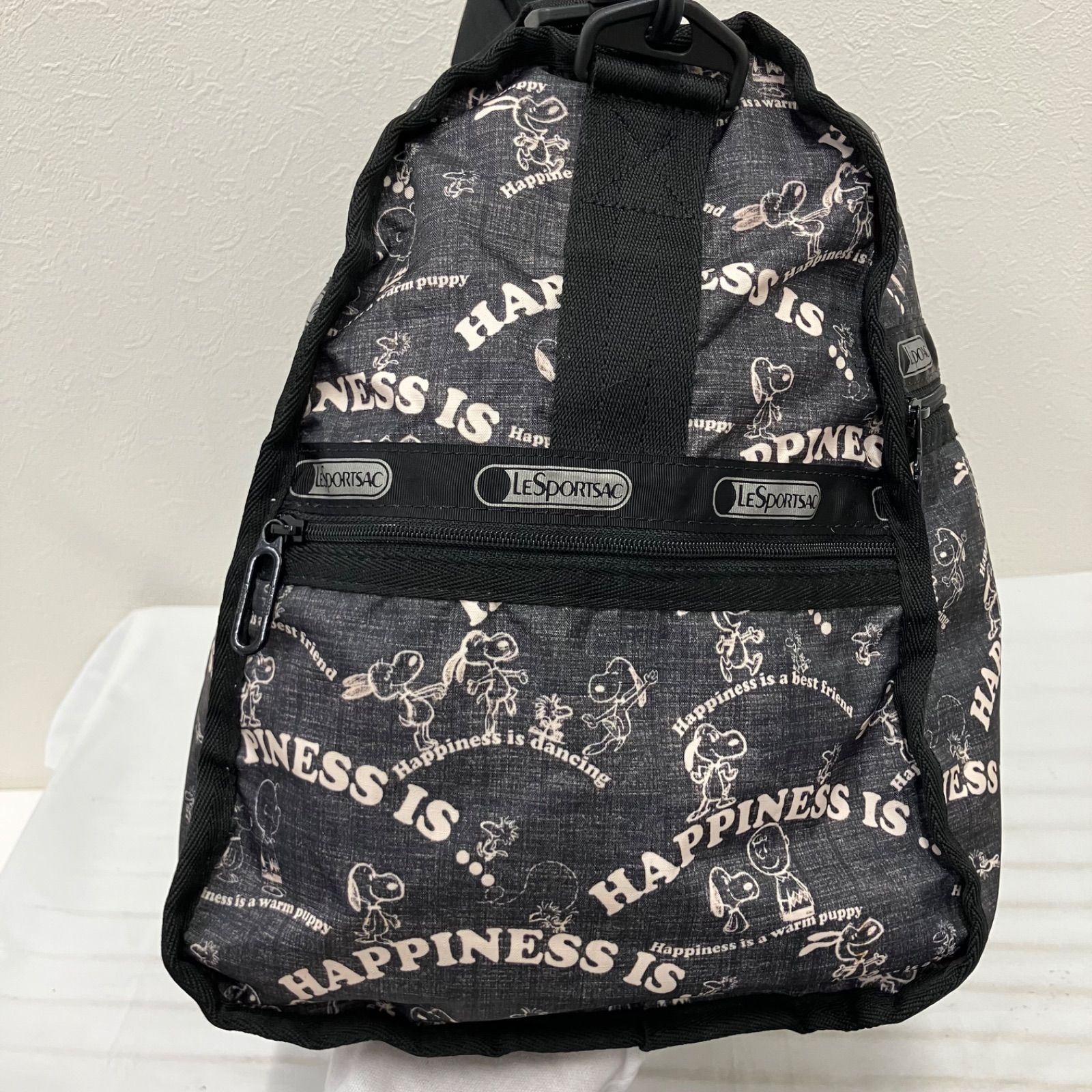 Lesportsac レスポートサック　ボストンバッグ　スヌーピー　コラボ 5334 LeSportsac レスポートサック PEANUT ピーナッツ SNOOPY