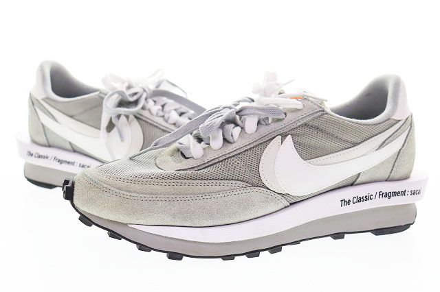 ナイキ NIKE FRAGMENT × SACAI LD WAFFLE LIGHT SMOKE GREY 28cm DH2684-001 フラグメント サカイ ワッフル スニーカー グレー 【ブランド古着ベクトル】【中古】▲260623