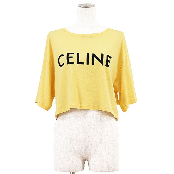 CELINE セリーヌ Tシャツ クロップド サイズ L レディース ロゴ