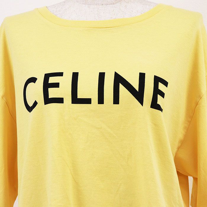 CELINE セリーヌ Tシャツ クロップド サイズ L レディース ロゴ