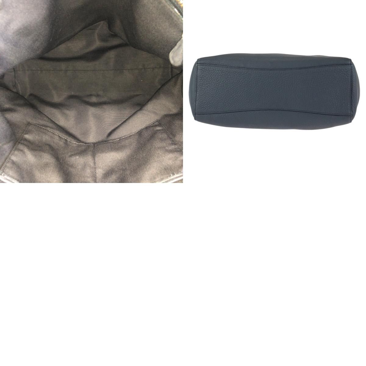 美品 COACH コーチ ネイビー ゴールド金具 レザー F12184 トートバッグ