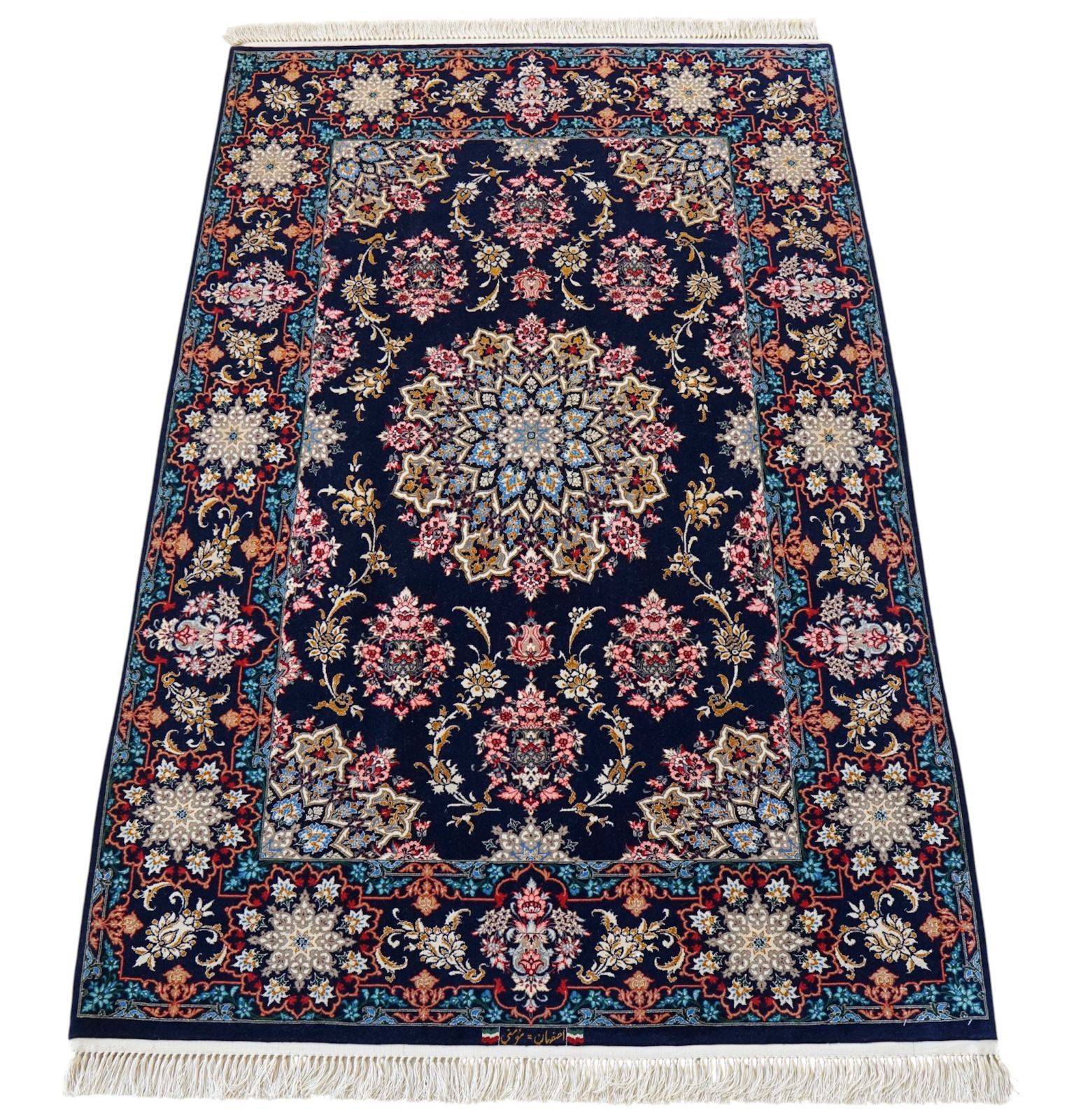 ペルシャ絨毯 イスファハン産 モメニ工房 200×130cm