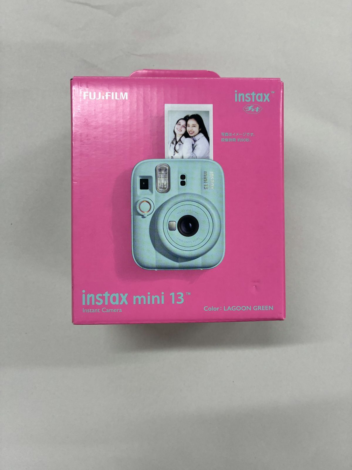 【未開封・角キズ】富士フイルム インスタントカメラ instax mini 13 チェキ ラグーングリーン