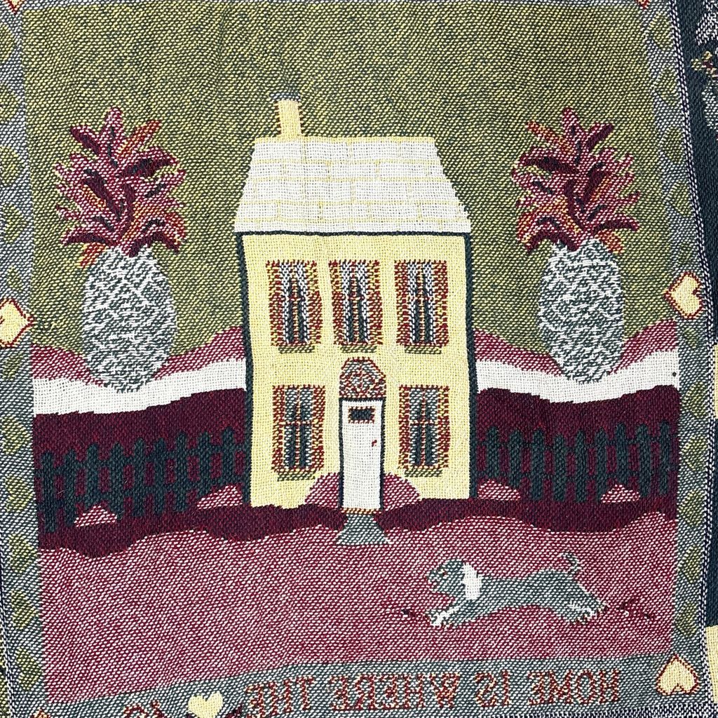 vintageラグ ブランケット マルチカバー タペストリー カントリー カレンダー 季節 Rug Blanket Calendar 3296