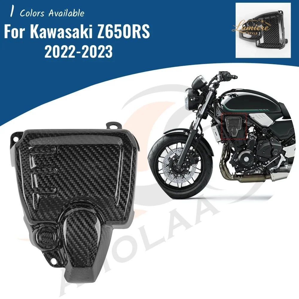 Motorcycle Regulator Cover for Kawasaki Z 650 Z650 RS 2022 2023 Z650RS Carbon Fiber Gas Tank Lower Side Fairing Cowl Accessories
