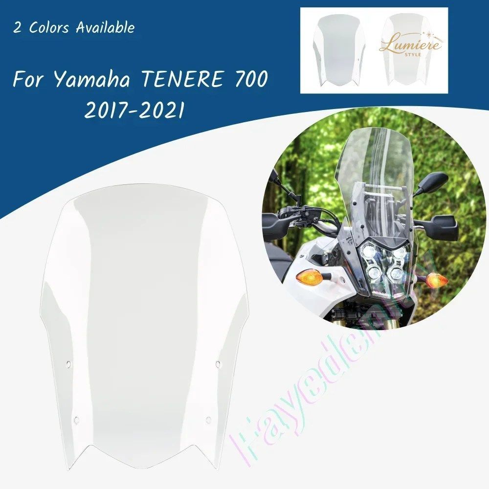 Windscreen For Yamaha Tenere 700 XTZ 700 2019-2024 Extension Windshield Motorbike Wind Deflector Protector Motorcycle Accesseori