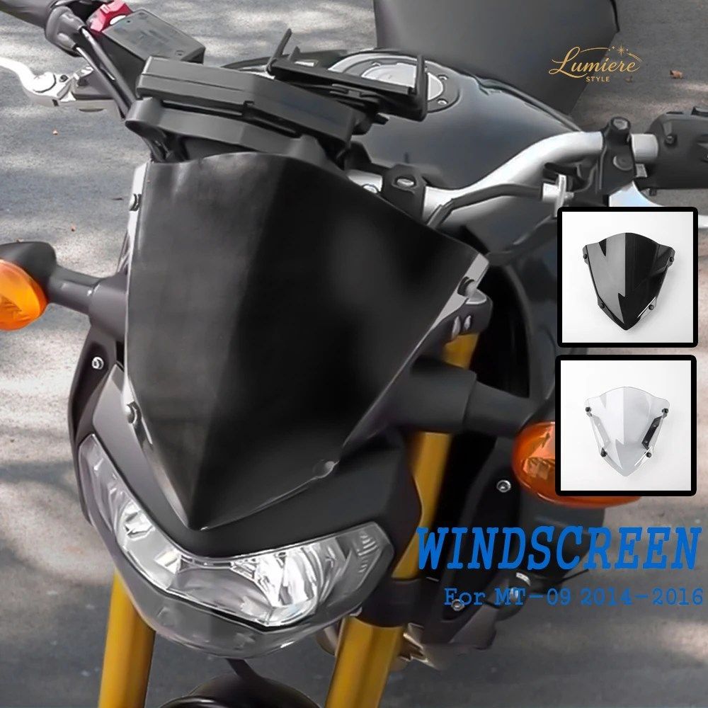 Motorcycle Wind Deflectors Windshield Windscreen Pare-brise Smoke For YAMAHA MT-09 FZ-09 2014 2015 2016 MT09 FZ09
