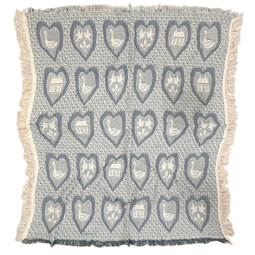 vintageラグ ブランケット マルチカバー タペストリー ハート カントリー 白鳥 アニマル Rug Blanket Heart 3301