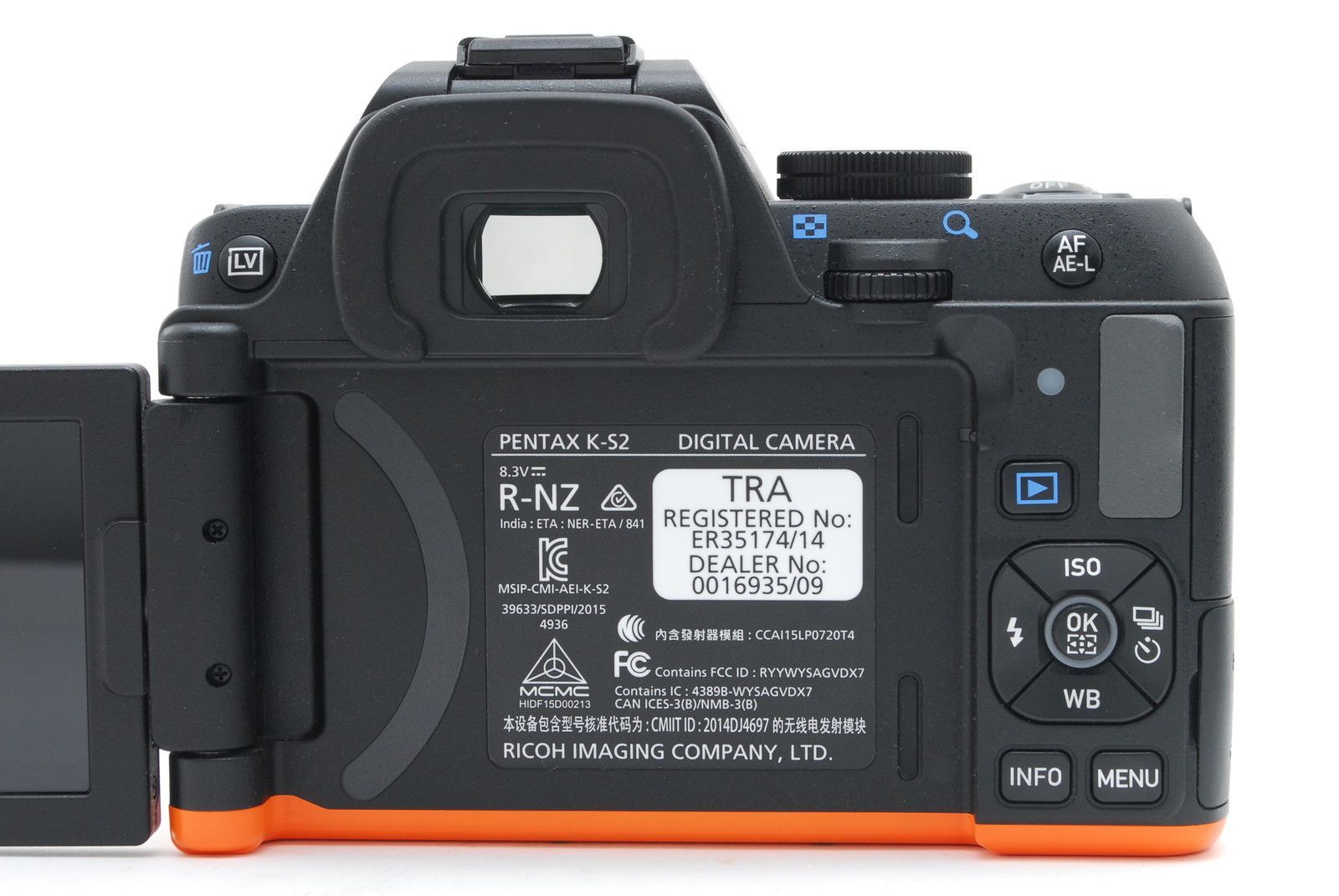 美品】PENTAX ペンタックス K-S2 Black/Orange ダブルレンズキット