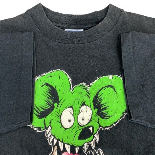 【中古】　All Sport　Tシャツ　90s vintage　90年代　OLD　半袖　トップス　クルーネック　キャラクター　ラットフィンク　プリント　USA製　古着　/1590｜Tシャツ