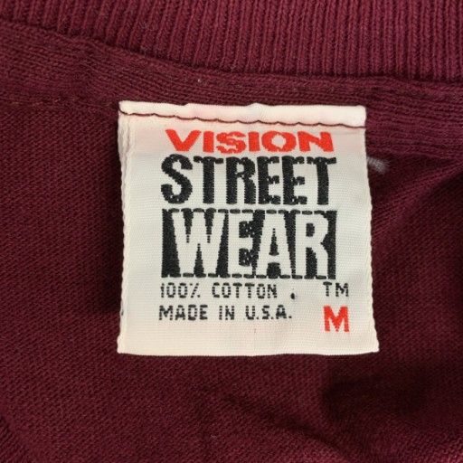 【中古】　VISION STREET WEAR　Tシャツ　90s vintage　90年代　OLD　半袖　トップス　クルーネック　ロゴT　プリント　USA製　ストリート　古着　/1103
