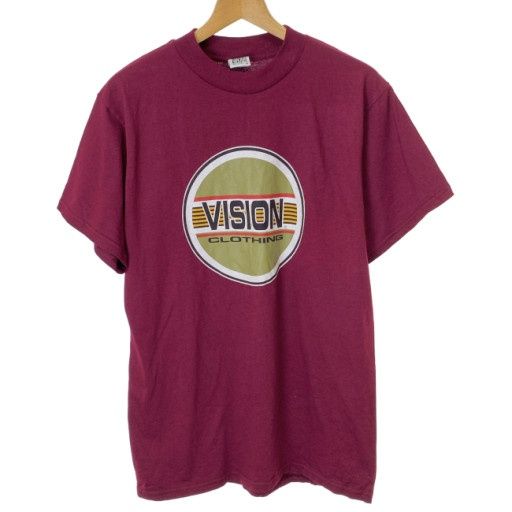 【中古】　VISION STREET WEAR　Tシャツ　90s vintage　90年代　OLD　半袖　トップス　クルーネック　ロゴT　プリント　USA製　ストリート　古着　/1103
