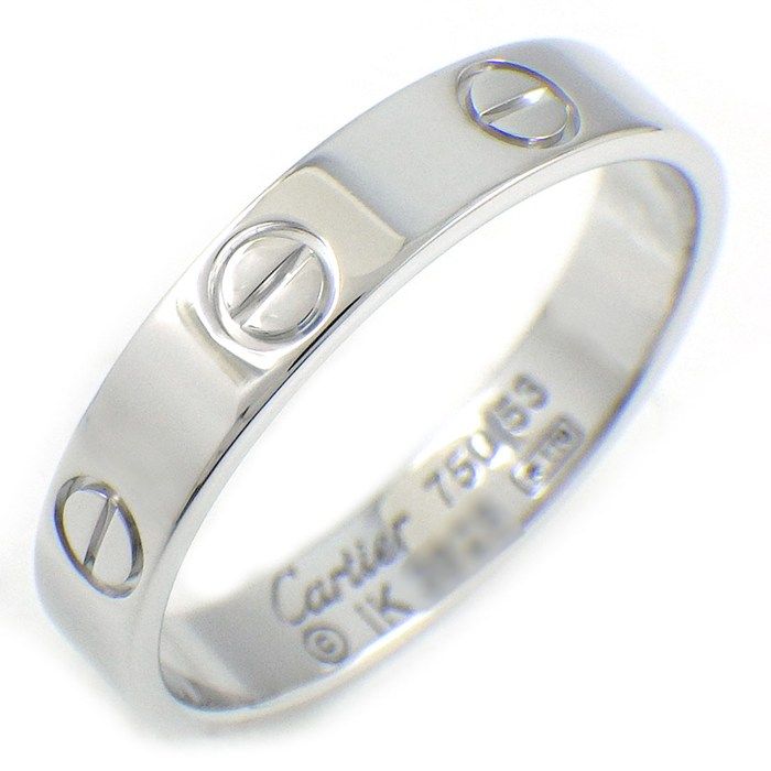 カルティエ Cartier リング ラブ スモールモデル SM B4085153 K18WG 13号 / #53 【中古】