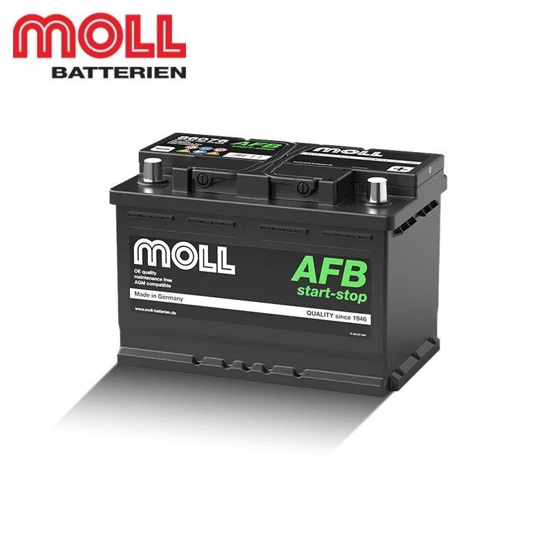 MOLL バッテリー 86076 AFB(AGM) LN3 76Ah 760A MOLL最先端高級バッテリー ドイツ製 整備のプロが選ぶスペシャルバッテリー