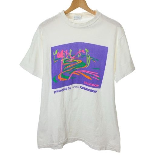 【中古】 Hanes Tシャツ 90s vintage 90年代 OLD 半袖 トップス クルーネック プリント USA製 古着 /1953