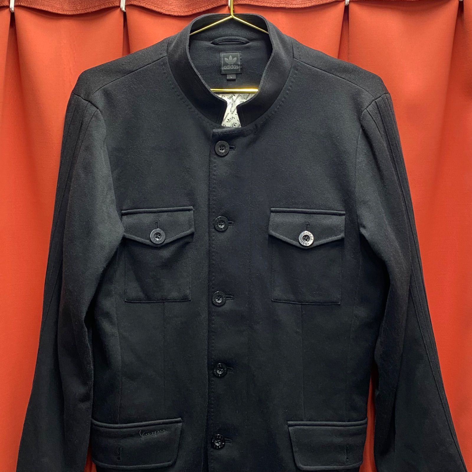 Adidas x Vespa アディダス　ヴェスパ　ジャケット　ブラック　Lサイズ