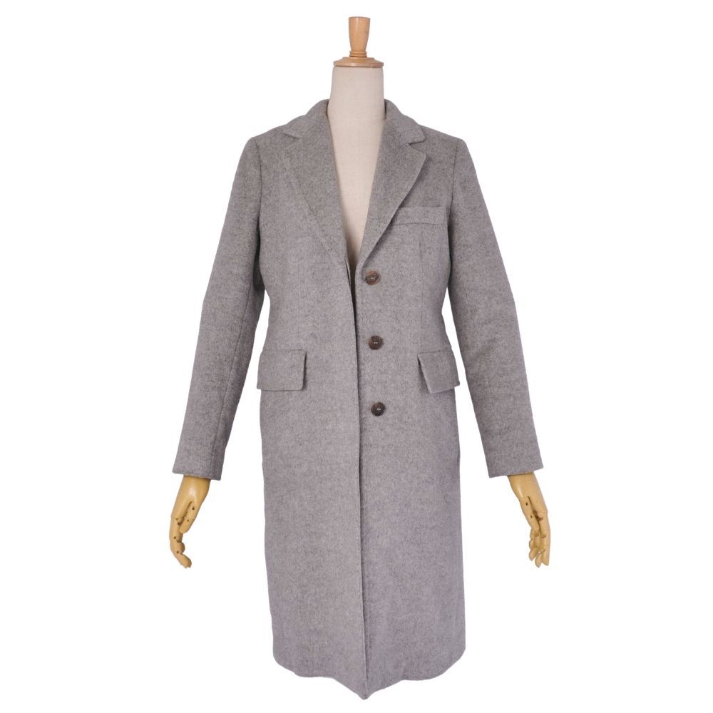 極美品 マックスマーラ Max Mara コート 白タグ チェスターコート ロン