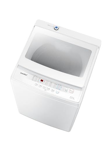 COMFEE' 洗濯機 5.5kg 全自動 コンパクト 一人暮らし 1?3人用 風乾燥 予約 節水型 室内設置 ガラスドア ホワイト CAC06EW55/W-S1Ju