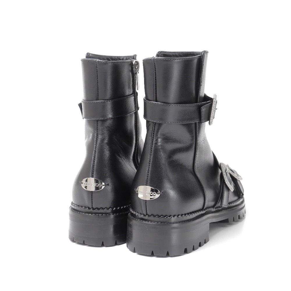 □美品□JIMMY CHOO ジミーチュウ ブーツ サイズ39 ビジューストラップ
