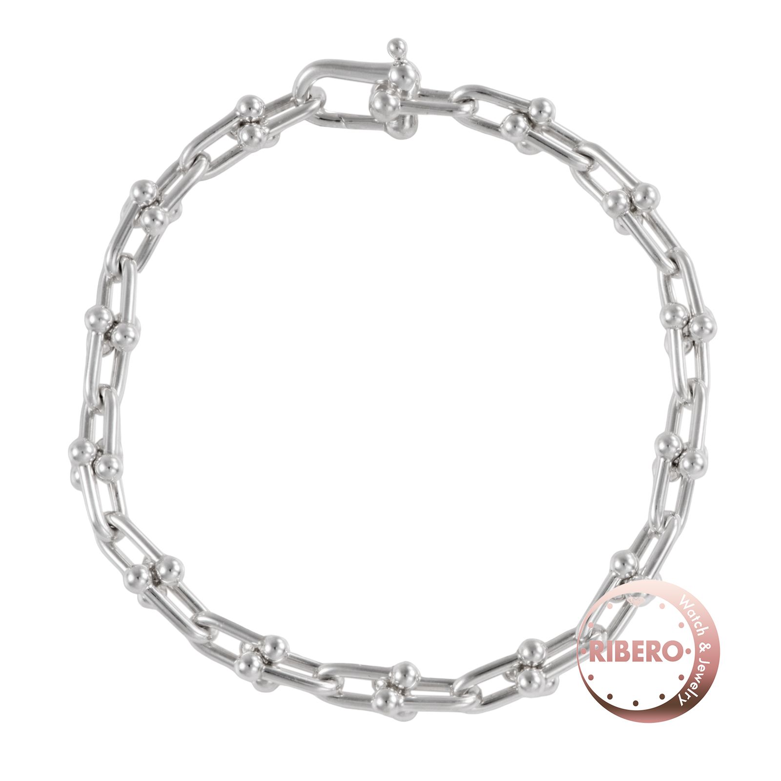 TIFFANY&Co. ティファニー ハードウェア スモール リンク ブレスレット スターリングシルバー シルバー【中古】