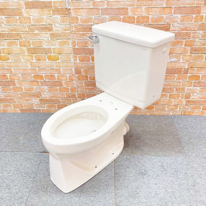【中古品】【美品】 TOTO トイレ 洋式便器 (壁排水) 「C720PR」 排水芯100mmと タンク 「S710B」 一式セット #SC1(パステルアイボリー) 55F