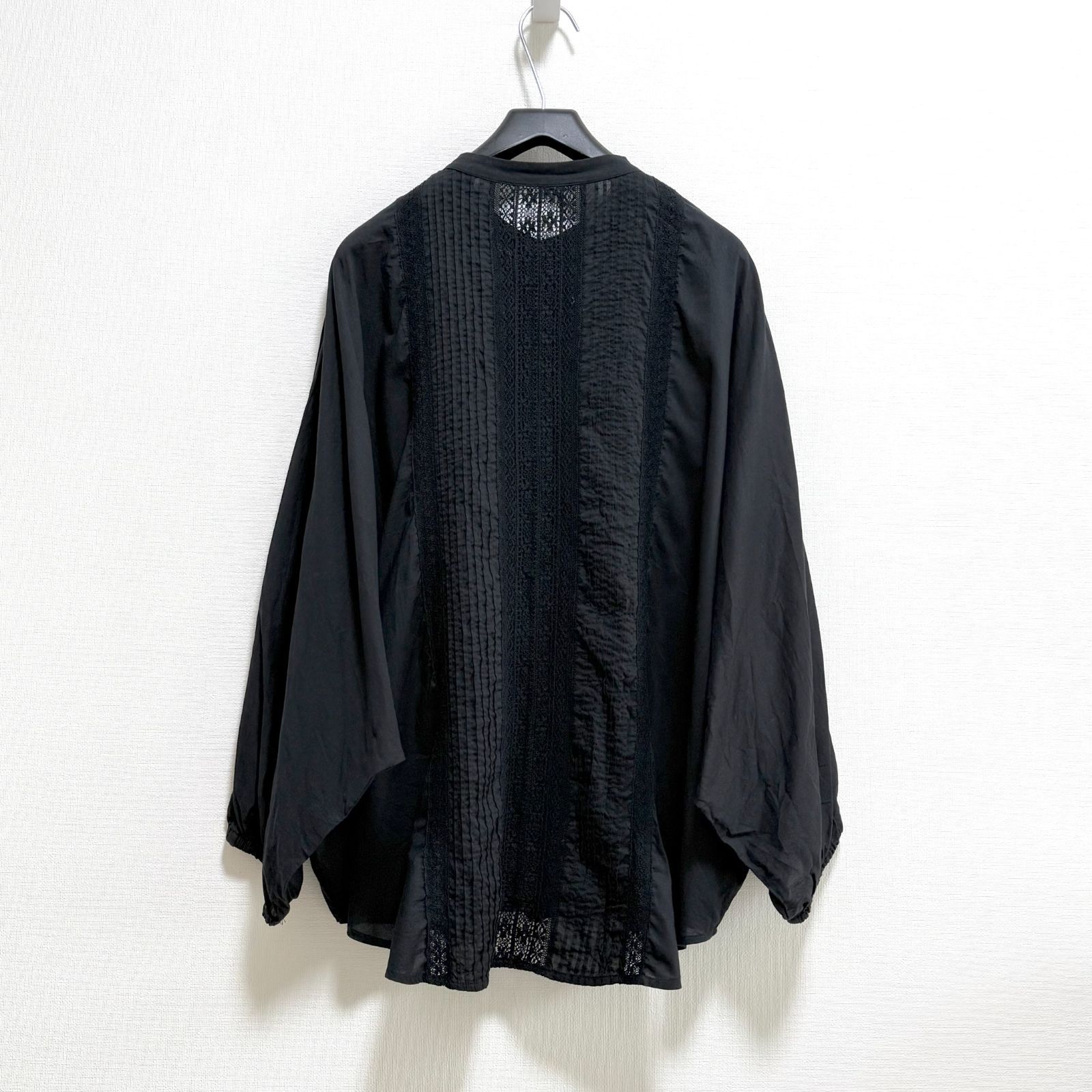 BEARDSLEY ビアズリー ドルマンスリーブブラウス レース切替 コットン 