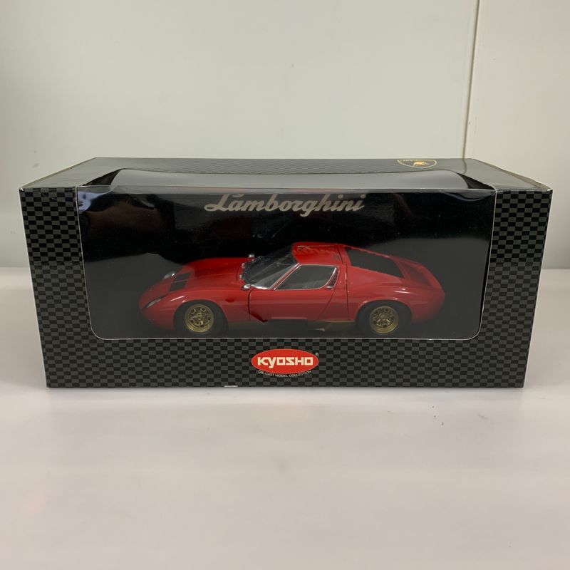 【現状渡し品】 KYOSHO 京商 1/18 Lamborghini Miura P400 SV 赤 ランボルギーニ ミニカー 【061-260624-AS-9-min】