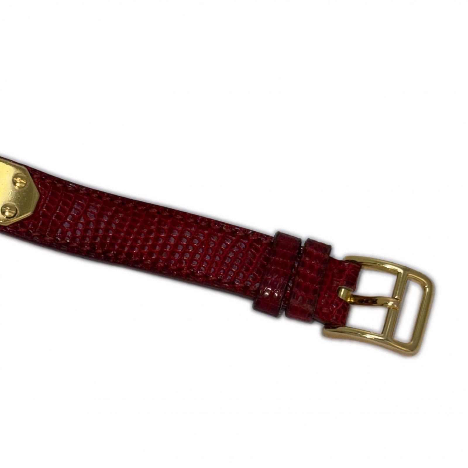 HERMES エルメス ケリーウォッチ KE1.201 腕時計 GP/レザー レッド