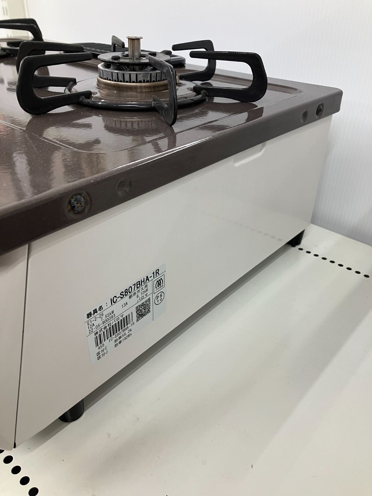 都市ガス用】Paloma ガステーブル 2022年製 IC-S807BHA-R② 管理番号