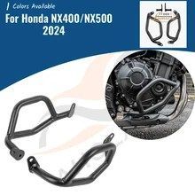 For Honda NX 400 500 2024 NX400 NX500 Crash Bar Motorcycle Engine Guard Lower Bumpers Protection Accessories