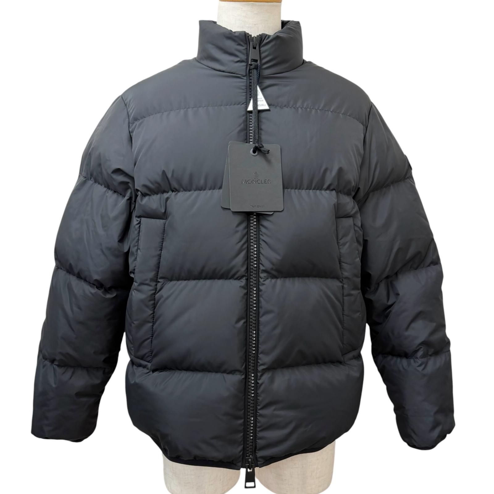 極美品□MONCLER モンクレール 2025年製 Matt Black K20911A00173 ERTERLE GIUBBOTTO ダウンジャケット ブラック 2 正規品 メンズ
