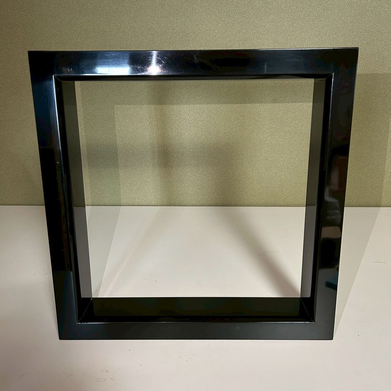 木製 花台 飾り台 黒塗り 正方形 約42.5cm】華道具 茶道具 飾台 敷板