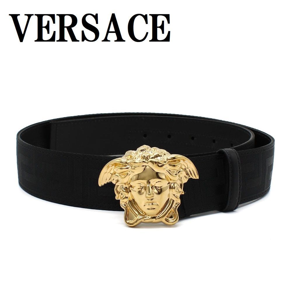 ヴェルサーチ VERSACE 1020000 DNAS62 1B00V 80 85 90 95 100 105 ベルト レザー ビジネス カジュアル おしゃれ レディース メンズ ブラック