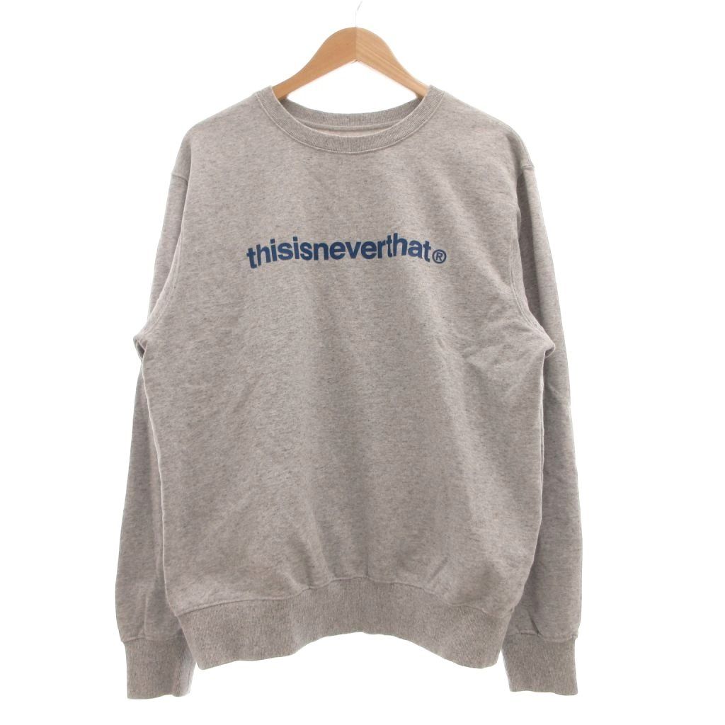 ディスイズネバーザット thisisneverthat T-Logo LT Crewneck トレーナー スウェット M グレー ロゴプリント クルーネック TN250TSWCW03 /SX ■GY01