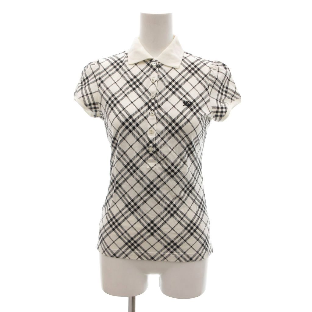 バーバリーブルーレーベル BURBERRY BLUE LABEL ポロシャツ 38 白