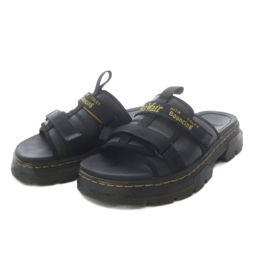 ドクターマーチン DR.MARTENS AYCE スライド サンダル ロゴ レザー UK6 ブラック /YO7 ■GY40