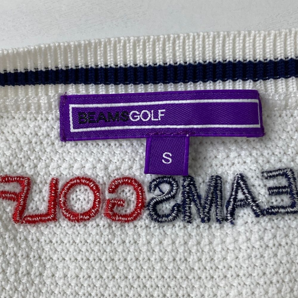 サイズ：S BEAMS GOLF ビームスゴルフ ニットベスト ホワイト系
