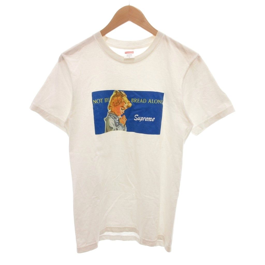 シュプリーム SUPREME Tシャツ S 白 ホワイト プリント 半袖 ラウンドネック /SJ ■GY18
