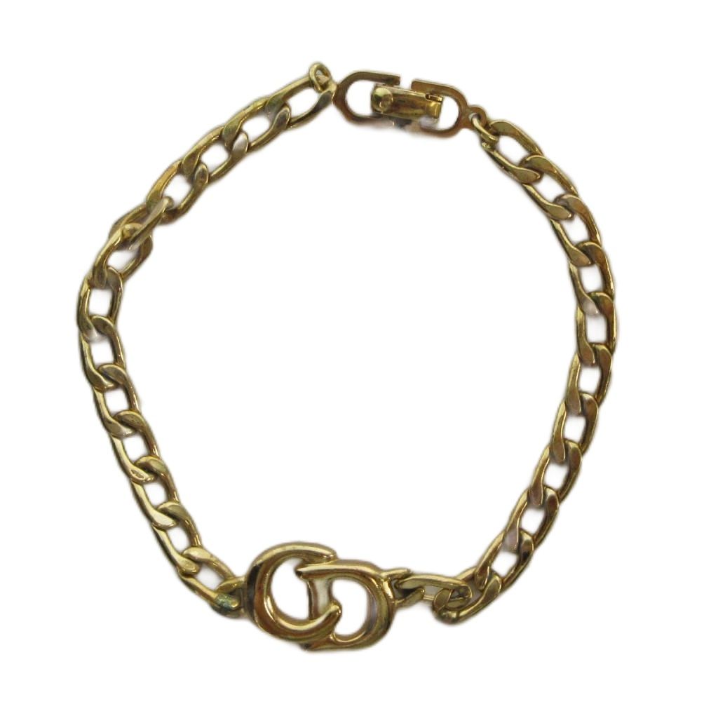クリスチャンディオール Christian Dior ブレスレット アクセサリー バングル ロゴ ゴールド色 ■GY18 /MQ ■OH