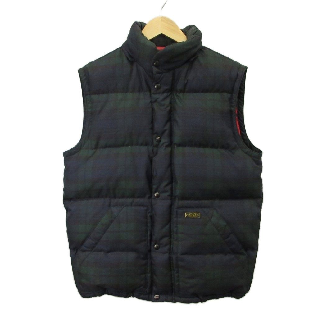 ポロ バイ ラルフローレン Polo by Ralph Lauren ブラックウォッチダウンベスト 上着 M 紺 ネイビー ダークグリーン チェック柄 ジップアップ ノースリーブ 1440404BDNV /KK ■GY18 11,607円