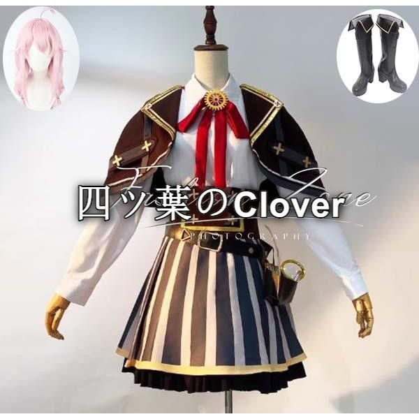 【 人気商品◆バーチャルVtuber 風 永雛タフィー エイスタフィー Ace Taffy コスプレ衣装ウィッグ 靴 cosplayハロウィン演出服変装vs624