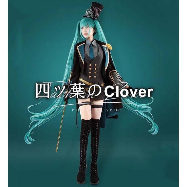 【 人気商品◆初音ミク 風 望月サーカスenjoy大阪 コスプレ衣装 ウィッグ cosplayハロウィン演出服変装vs624