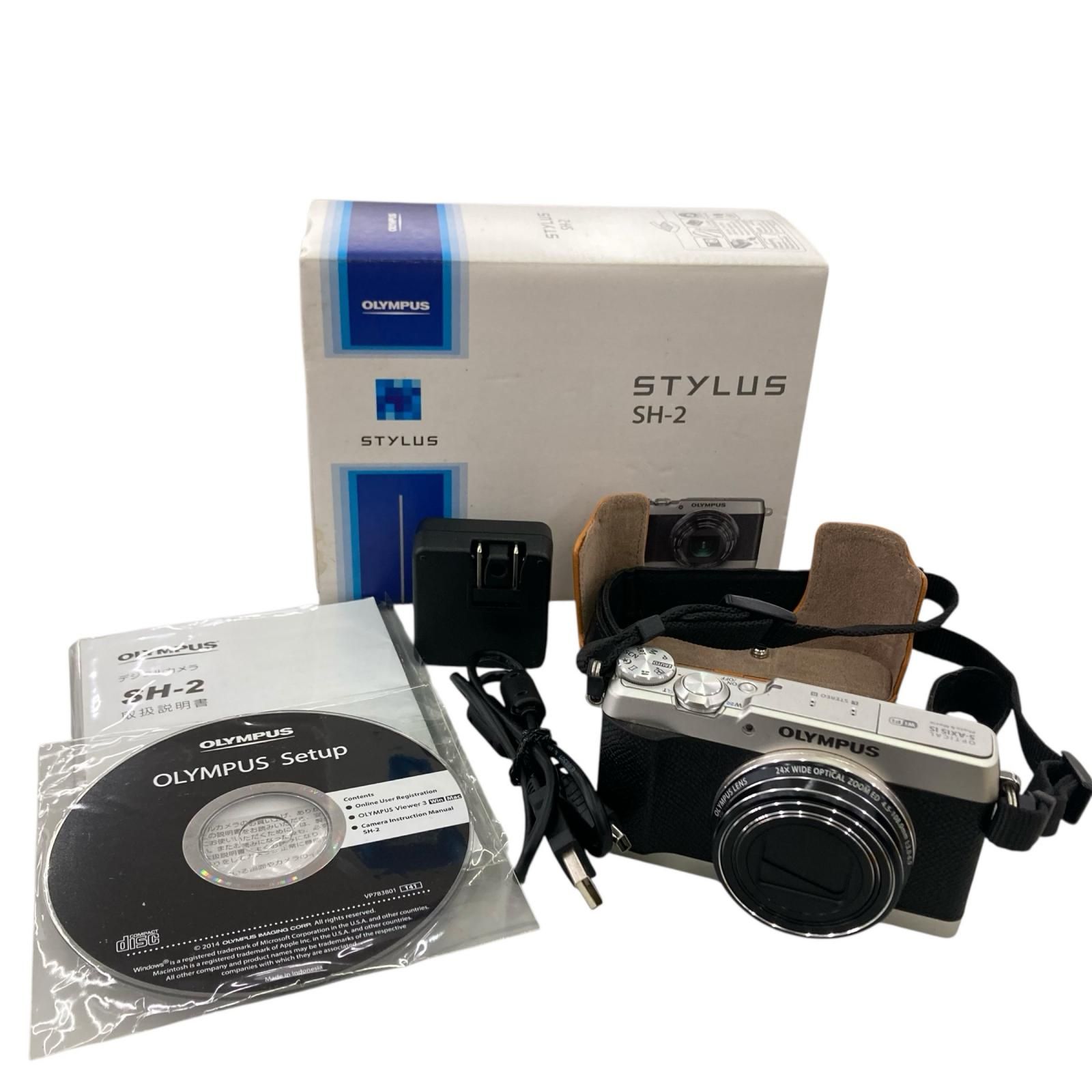 186000 動作確認済み OLYMPUS オリンパス コンパクトデジタルカメラ SH-2 ブラック